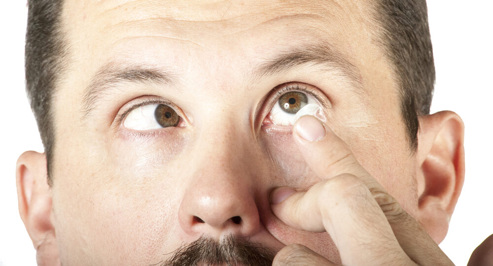 Man,With,Contact,Lenses,,Isolated,On,White